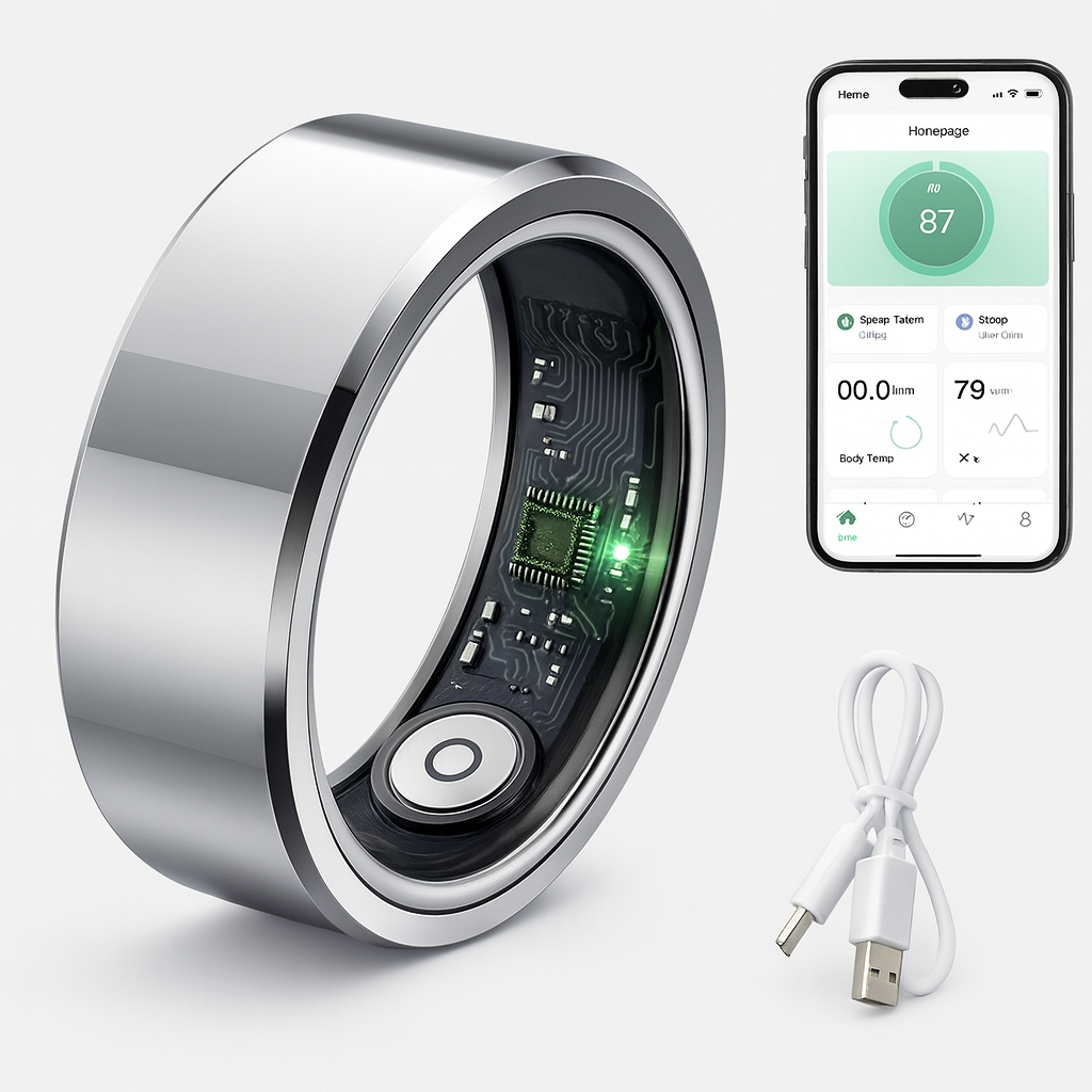 TrackRing Sin Caja con cable de carga.